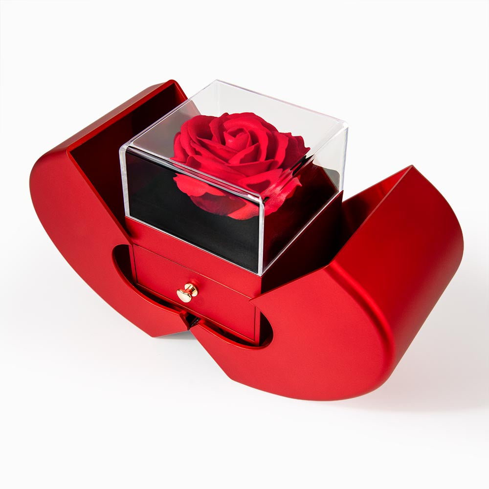 To My Wife Necklace with Red Rose Gift Box & Message Card — Romantic Love Knot Pendant for Anniversary, Birthday & Valentine's Day