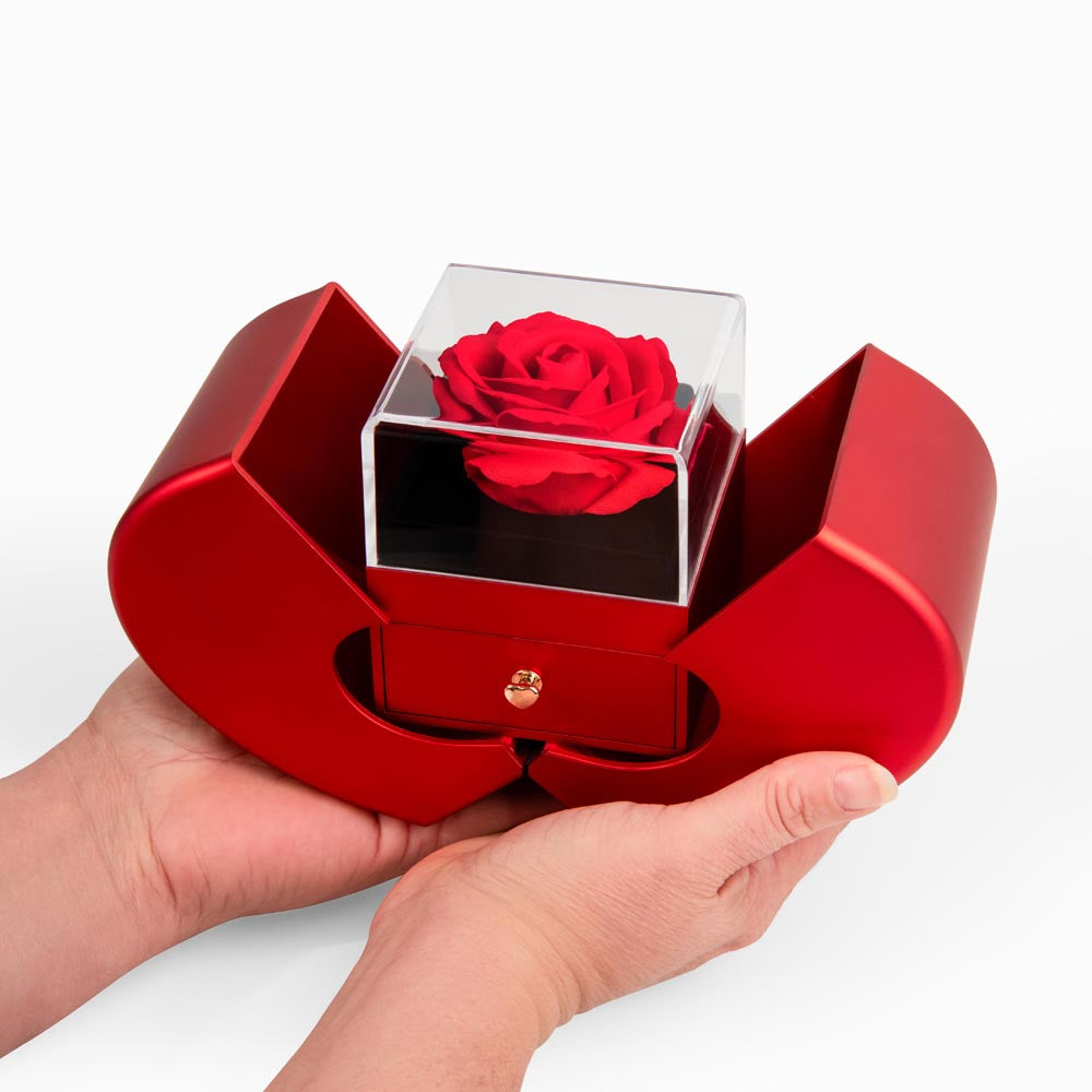 To My Daughter Necklace from Mom – Pendant with Message Card in a Luxury Gift Box & Rose (Perfect for Birthday, Christmas, or Graduation Gift)