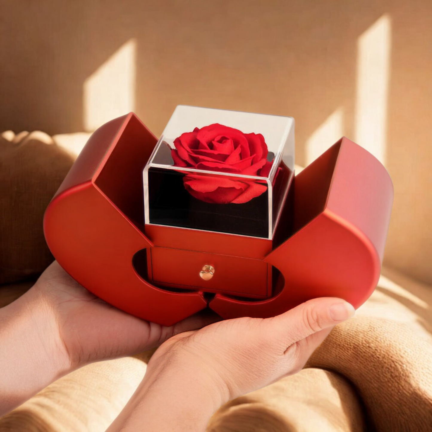 To My Wife – Heart Necklace with Red Rose Gift Box | Romantic Jewelry Gift for Christmas, Birthday & Anniversary