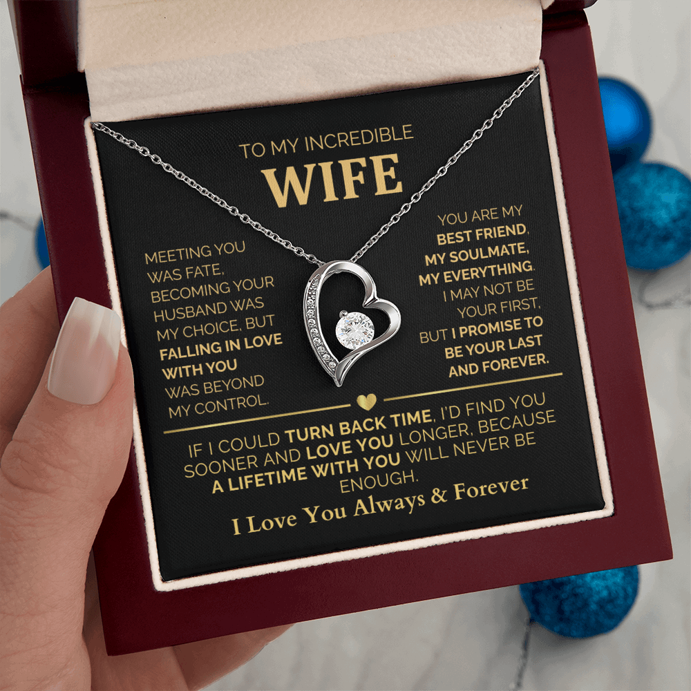 To My Wife – A Lifetime With You Will Never Be Enough - Romantic Jewelry Gift for Christmas