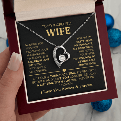 To My Wife – A Lifetime With You Will Never Be Enough - Romantic Jewelry Gift for Christmas