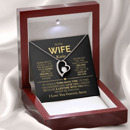 Personalized To My Wife Necklace - Heartfelt Forever Love Gift Set