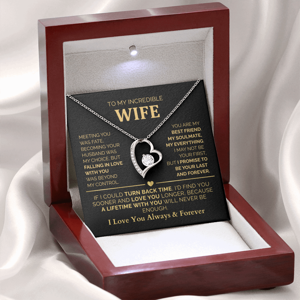 To My Wife – A Lifetime With You Will Never Be Enough - Romantic Jewelry Gift for Christmas