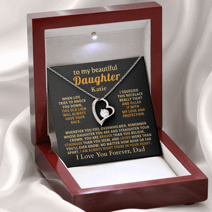 Personalized To My Daughter Necklace - Heartfelt Gift Set for Christmas, Birthday or Just Because (black card 2)