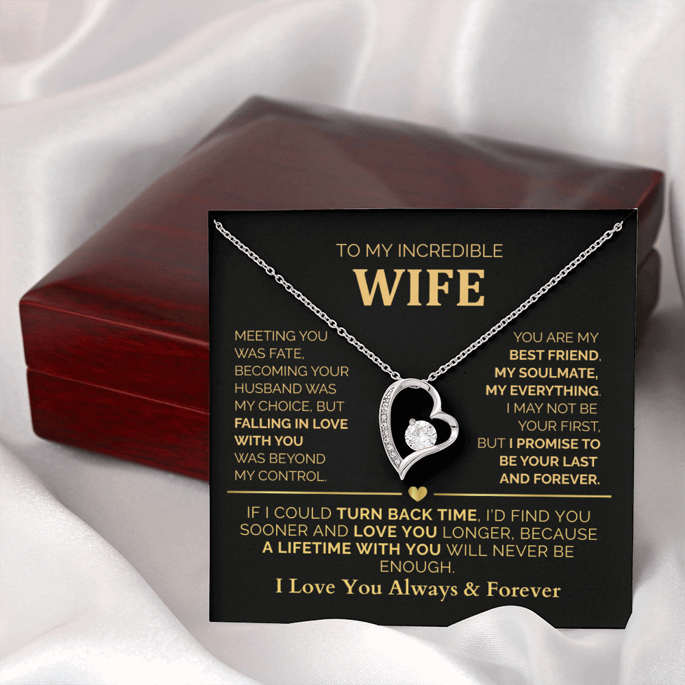 To My Wife – A Lifetime With You Will Never Be Enough - Romantic Jewelry Gift for Christmas