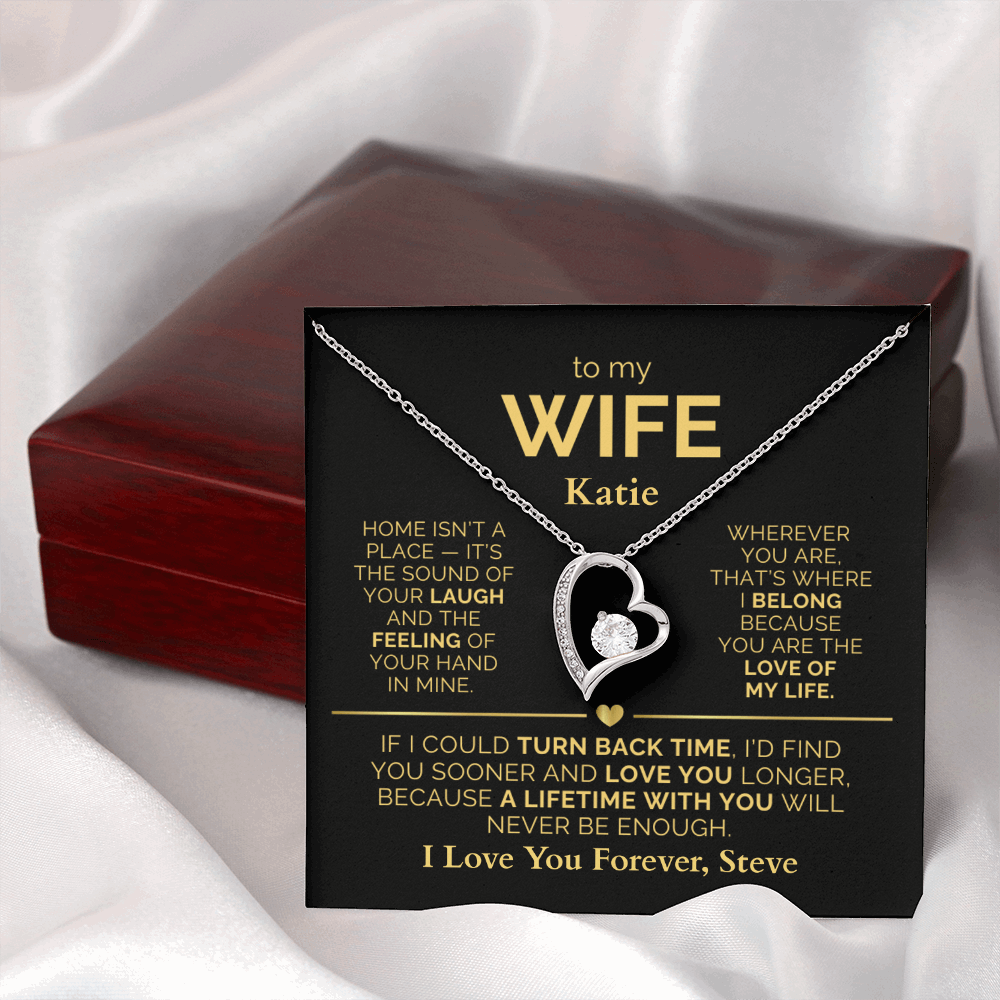 Personalized To My Wife Necklace - Heartfelt Forever Love Gift Set