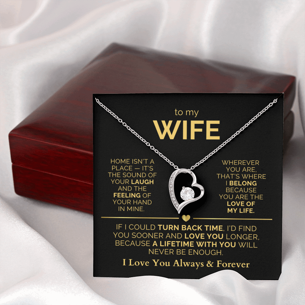 To My Wife Necklace - Heartfelt Forever Love Gift Set for Christmas, Anniversary or Birthday