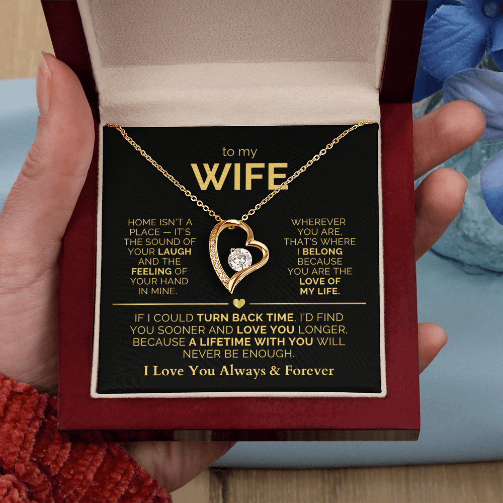 To My Wife Necklace - Heartfelt Forever Love Gift Set for Christmas, Anniversary or Birthday