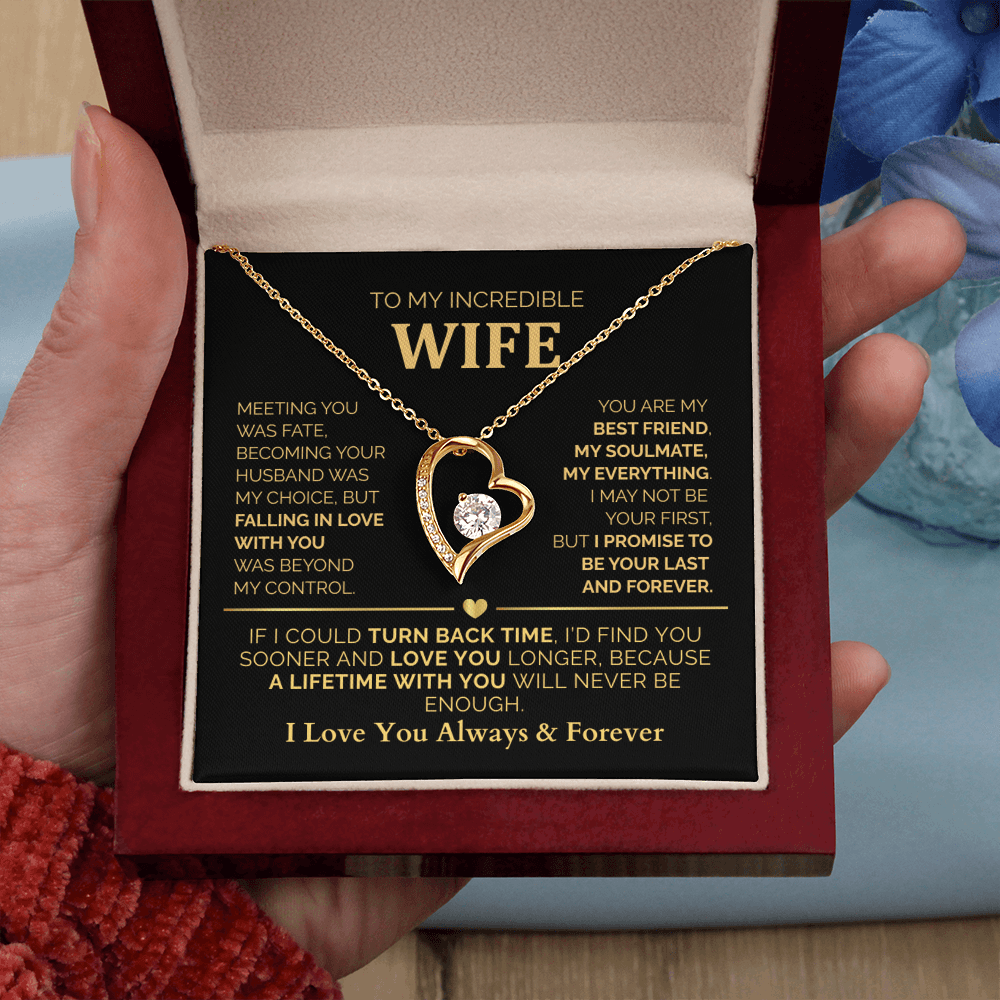 To My Wife – A Lifetime With You Will Never Be Enough - Romantic Jewelry Gift for Christmas