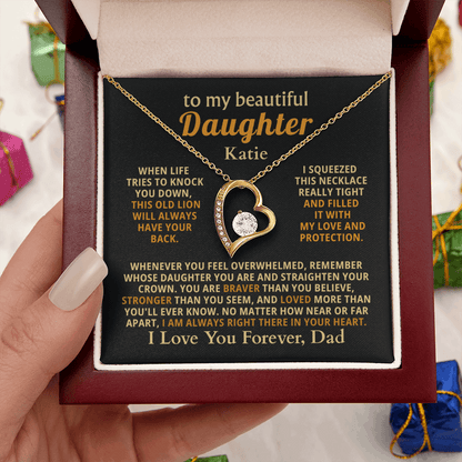 Personalized To My Daughter Necklace - Heartfelt Gift Set for Christmas, Birthday or Just Because (black card 2)