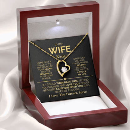 Personalized To My Wife Necklace - Heartfelt Forever Love Gift Set