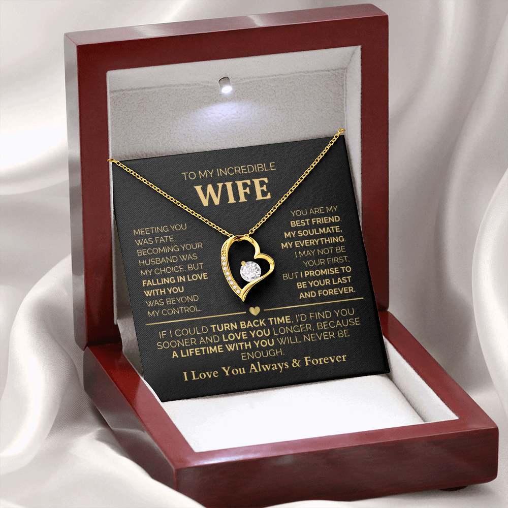 To My Wife – A Lifetime With You Will Never Be Enough - Romantic Jewelry Gift for Christmas