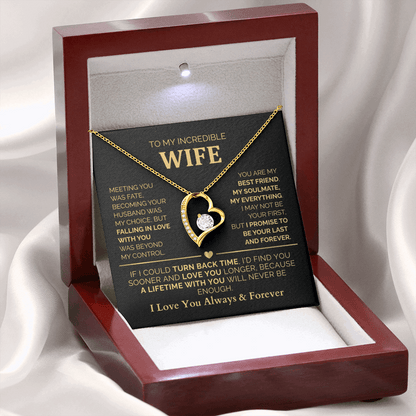 To My Wife – A Lifetime With You Will Never Be Enough - Romantic Jewelry Gift for Christmas