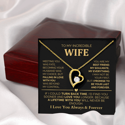 To My Wife – A Lifetime With You Will Never Be Enough - Romantic Jewelry Gift for Christmas