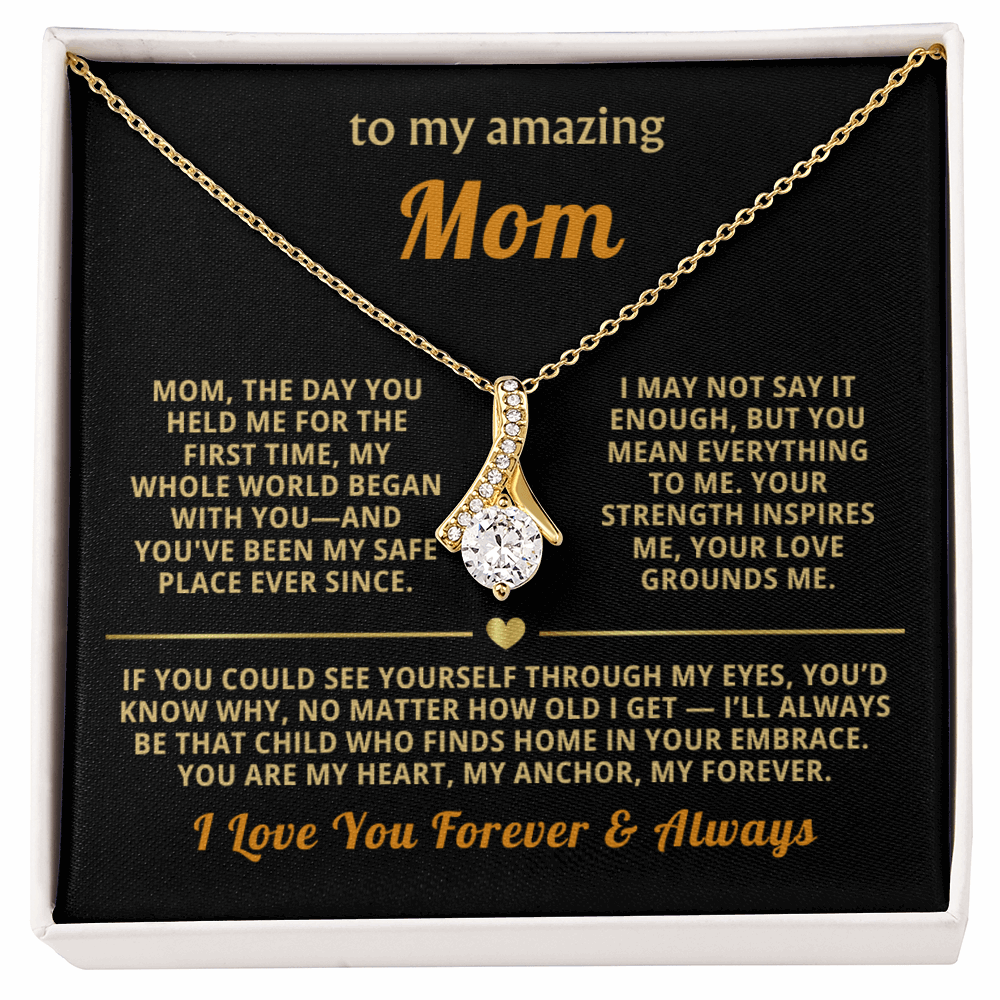 To My Mom Necklace - Heartfelt Alluring Beauty Gift Set for Christmas, Mother's Day or Birthday