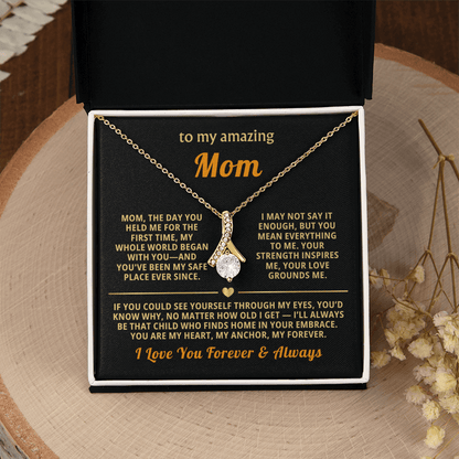 To My Mom Necklace - Heartfelt Alluring Beauty Gift Set for Christmas, Mother's Day or Birthday