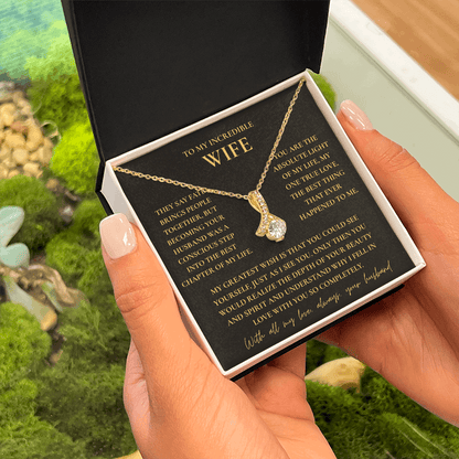 To My Wife Necklace - Romantic Gift with Message Card