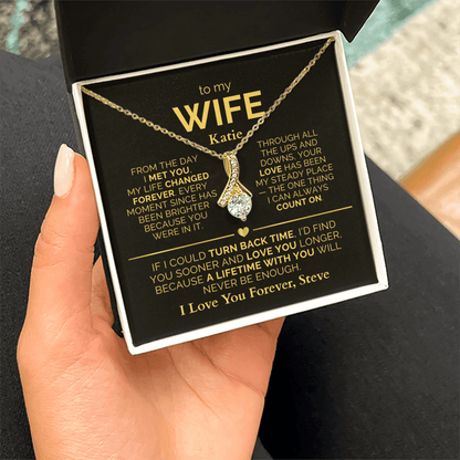 Personalized To My Wife Necklace - Heartfelt Alluring Beauty Gift Set