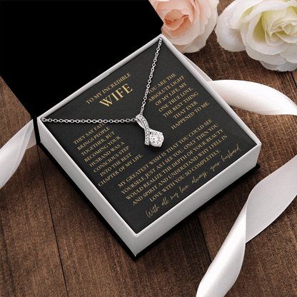 To My Wife Necklace - Romantic Gift with Message Card