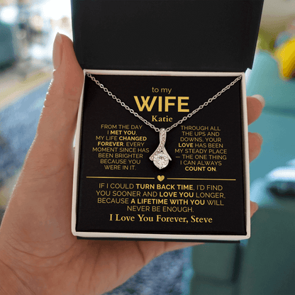 Personalized To My Wife Necklace - Heartfelt Alluring Beauty Gift Set