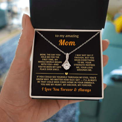 To My Mom Necklace - Heartfelt Alluring Beauty Gift Set for Christmas, Mother's Day or Birthday
