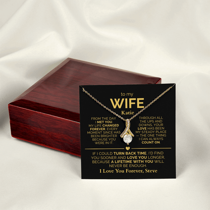 Personalized To My Wife Necklace - Heartfelt Alluring Beauty Gift Set