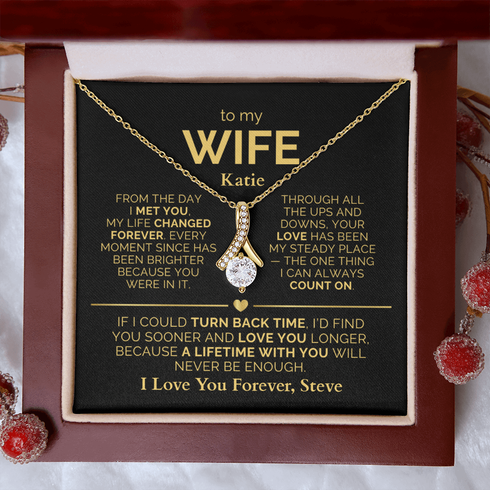 Personalized To My Wife Necklace - Heartfelt Alluring Beauty Gift Set