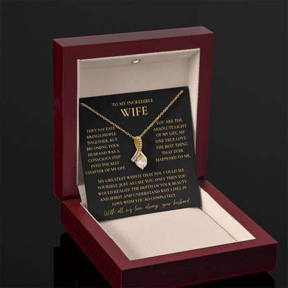 To My Wife Necklace - Romantic Gift with Message Card