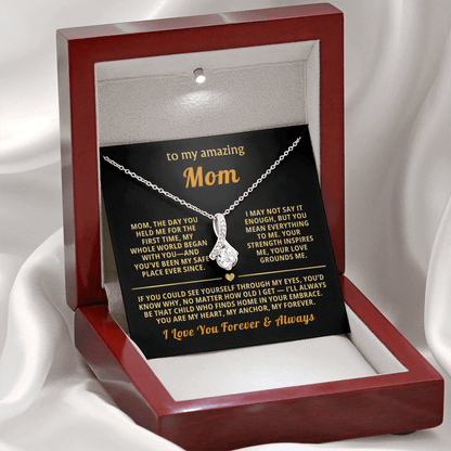 To My Mom Necklace - Heartfelt Alluring Beauty Gift Set for Christmas, Mother's Day or Birthday