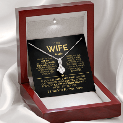 Personalized To My Wife Necklace - Heartfelt Alluring Beauty Gift Set