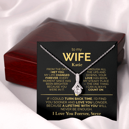Personalized To My Wife Necklace - Heartfelt Alluring Beauty Gift Set