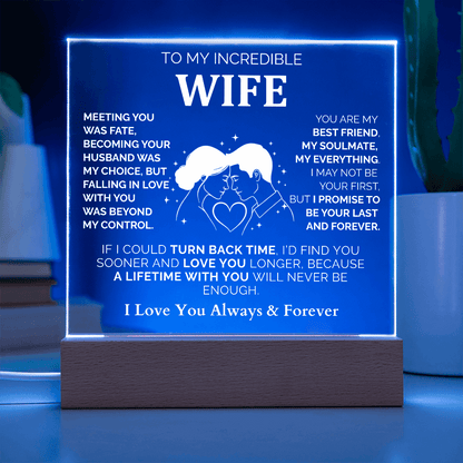To My Wife – Romantic Acrylic Plaque | I Love You Always & Forever Perfect Christmas Gift from Husband