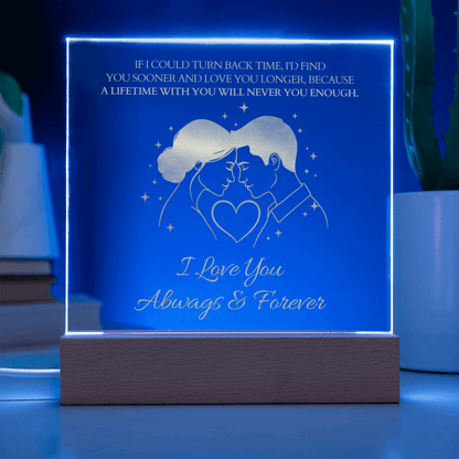 To My Wife – Romantic Christmas Acrylic Plaque | I Love You Always & Forever Gift from Husband