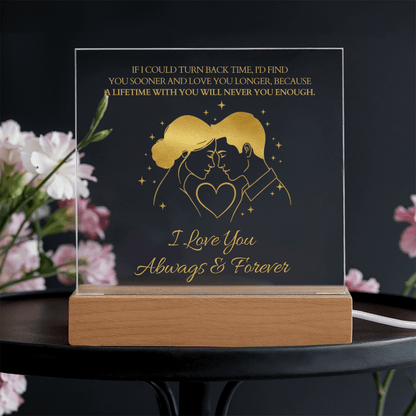 To My Wife – Romantic Christmas Acrylic Plaque | I Love You Always & Forever Gift from Husband