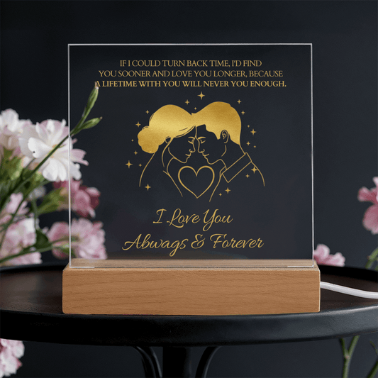To My Wife – Romantic Christmas Acrylic Plaque | I Love You Always & Forever Gift from Husband