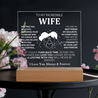 To My Wife – Romantic Acrylic Plaque | I Love You Always & Forever Perfect Christmas Gift from Husband