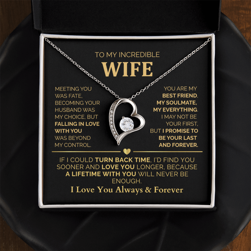 To My Wife – A Lifetime With You Will Never Be Enough - Romantic Jewelry Gift for Christmas
