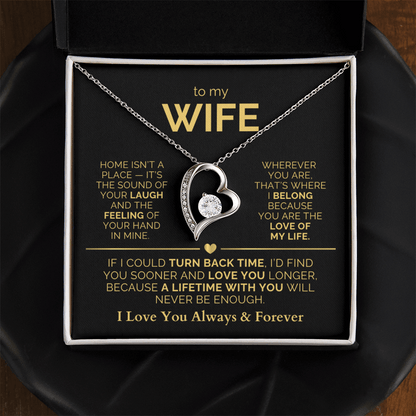 To My Wife Necklace - Heartfelt Forever Love Gift Set for Christmas, Anniversary or Birthday