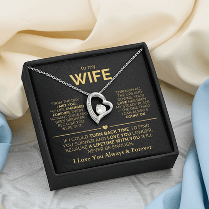 To My Wife Necklace - Heartfelt Forever Love Gift Set for Christmas, Anniversary or Birthday