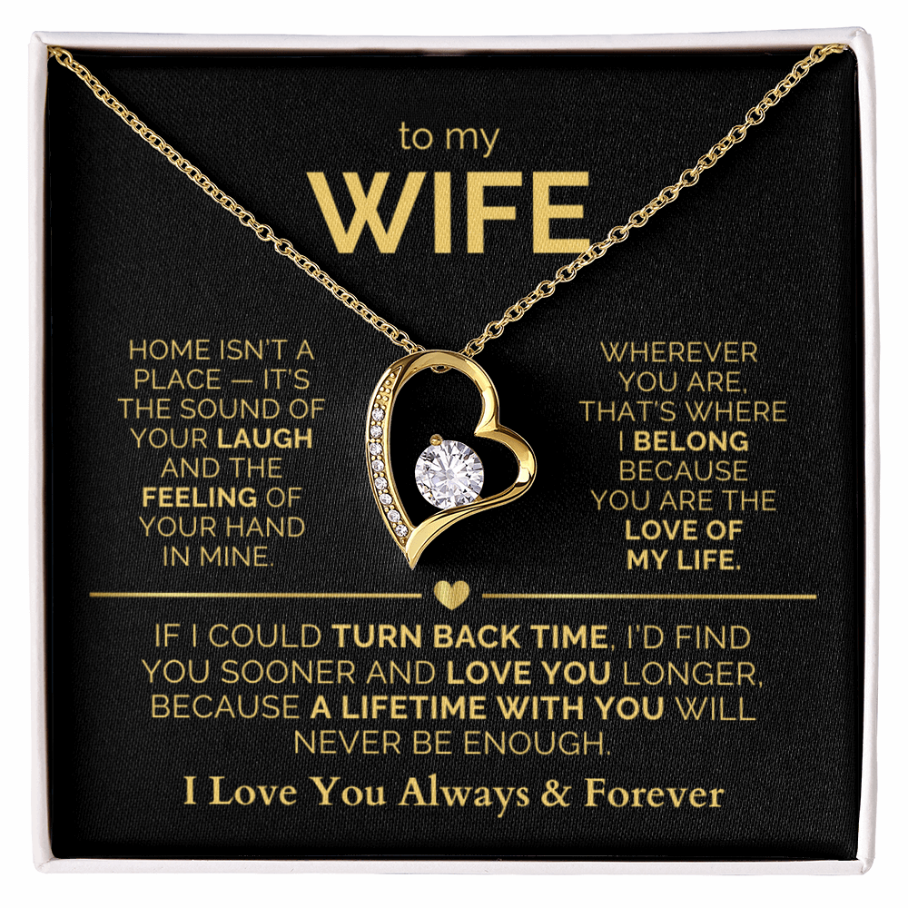 To My Wife Necklace - Heartfelt Forever Love Gift Set for Christmas, Anniversary or Birthday