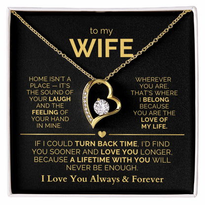 To My Wife Necklace - Heartfelt Forever Love Gift Set for Christmas, Anniversary or Birthday