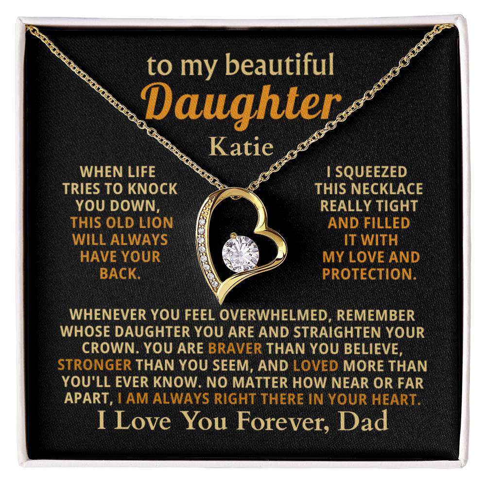 Personalized To My Daughter Necklace - Heartfelt Gift Set for Christmas, Birthday or Just Because (black card 2)