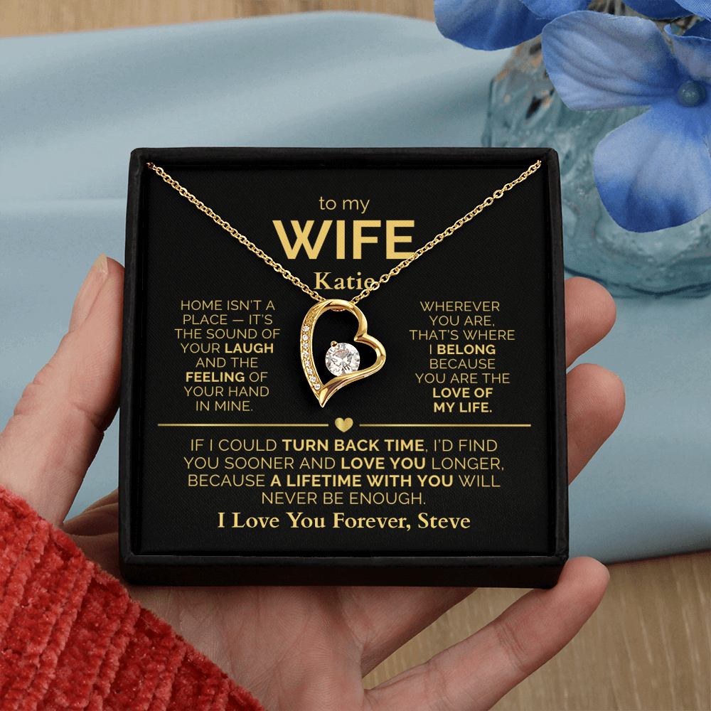 Personalized To My Wife Necklace - Heartfelt Forever Love Gift Set