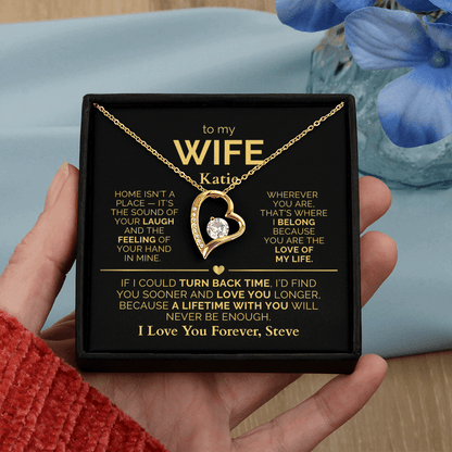 Personalized To My Wife Necklace - Heartfelt Forever Love Gift Set
