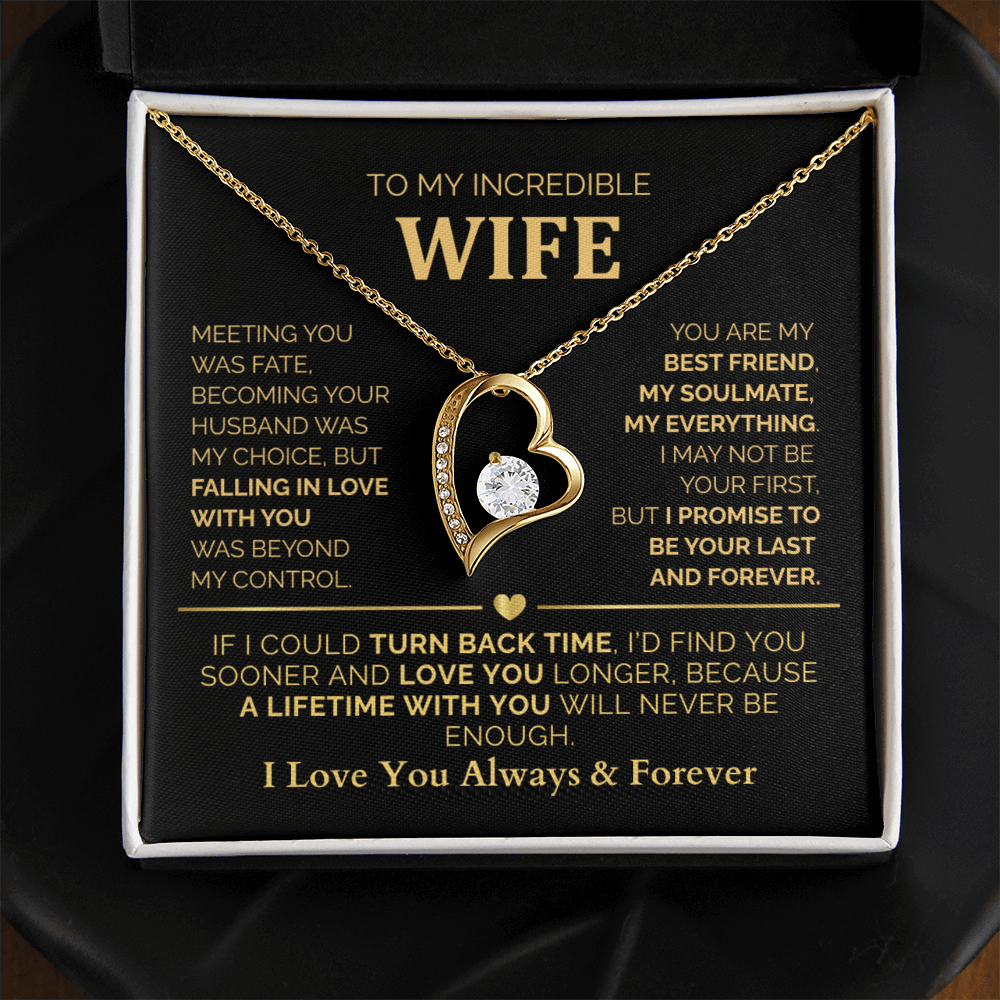 To My Wife – A Lifetime With You Will Never Be Enough - Romantic Jewelry Gift for Christmas