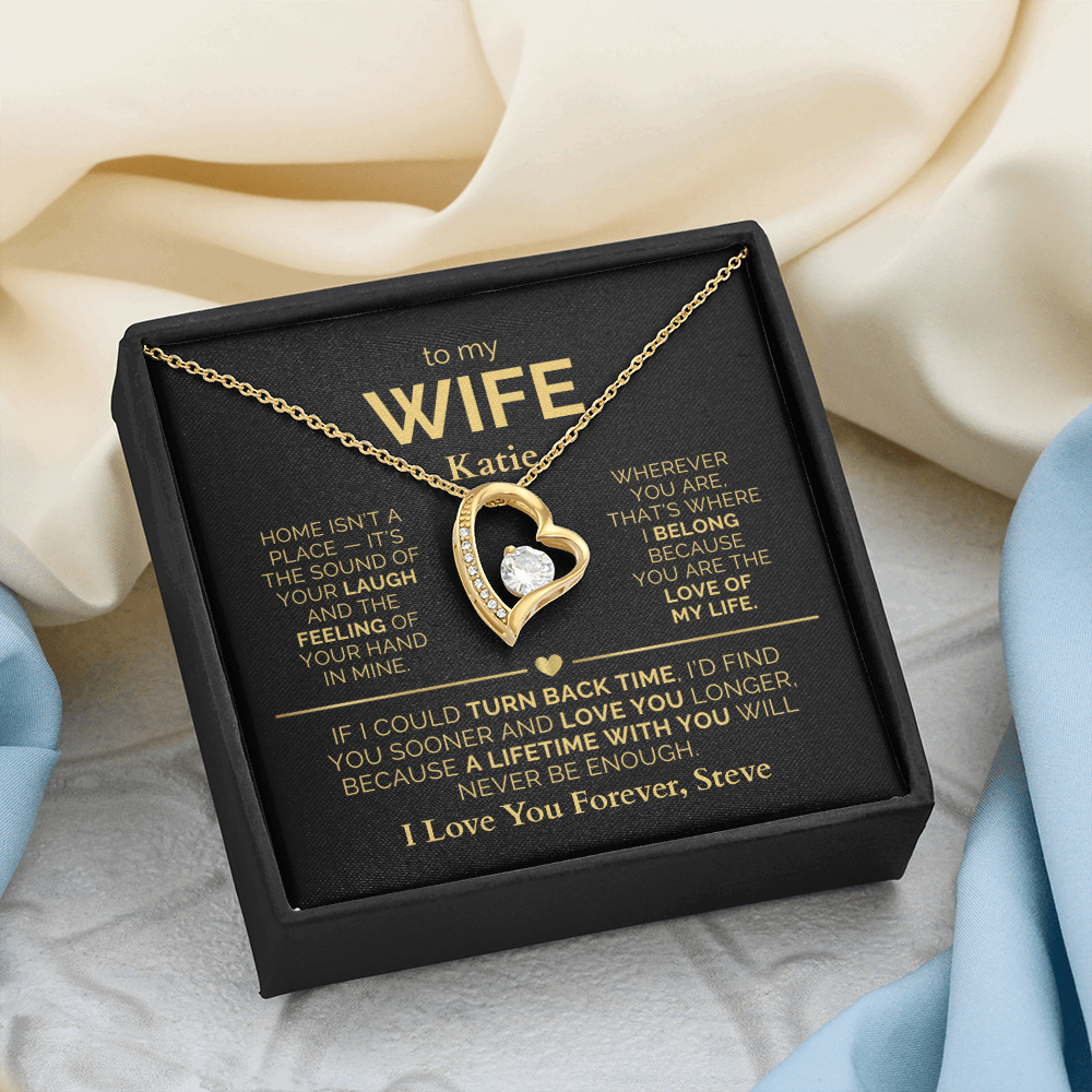 Personalized To My Wife Necklace - Heartfelt Forever Love Gift Set