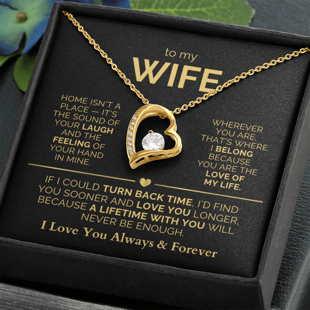 To My Wife Necklace - Heartfelt Forever Love Gift Set for Christmas, Anniversary or Birthday