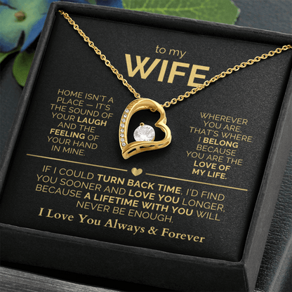 To My Wife Necklace - Heartfelt Forever Love Gift Set for Christmas, Anniversary or Birthday
