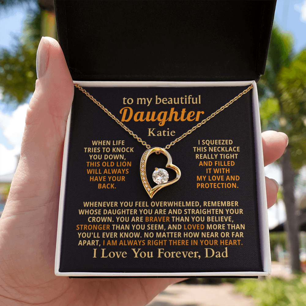 Personalized To My Daughter Necklace - Heartfelt Gift Set for Christmas, Birthday or Just Because (black card 2)