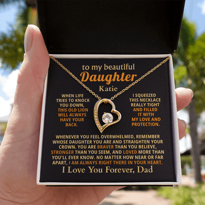 Personalized To My Daughter Necklace - Heartfelt Gift Set for Christmas, Birthday or Just Because (black card 2)